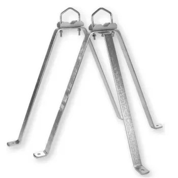 WEISS MHZ5060 Set de soporte de pared acero 50cm Blanco (39065)