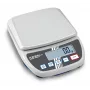 KERN EMS 12K0.1 Balanza de precisión, 12 kg x 0,1 g, plataforma de acero inoxidable, RS-232, funcionamiento con red/batería