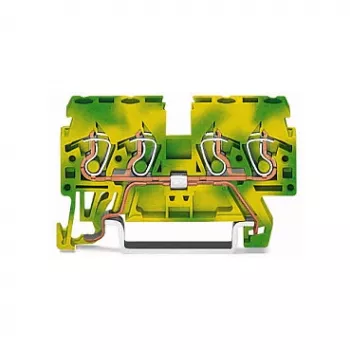 WAGO 870-837 borne de protección de 4 conductores, verde-amarillo, no puenteable