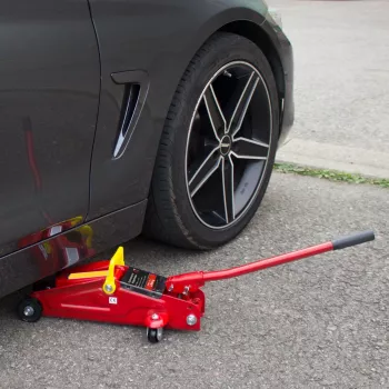 IWH Gato de taller 2 t, rango de elevación 125–330 mm, rojo, hidráulico 010008