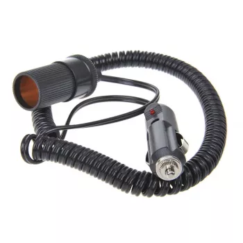 IWH Cable espiral alargador 12/24V 10A 3m conector macho a conector hembra de mechero 019001