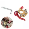IWH 019056 Conector rápido de batería, pinza de resorte positiva y negativa, cierre rápido, con perno, 1 par
