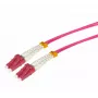 Tecline HD OM4 Cable de parcheo de fibra óptica multimodo, LC dúplex a LC dúplex, 50/125 µm, violeta brezo, 1 m 798LL01