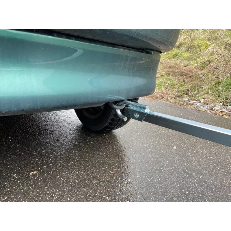 IWH 019800 Barra de remolque para coche, plegable en 3 piezas, 2500 kg de capacidad, amarilla