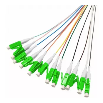 Tecline Pigtails de fibra óptica OM5 LC/UPC, pack de 12, 2,0 m, codificados por colores 20500018