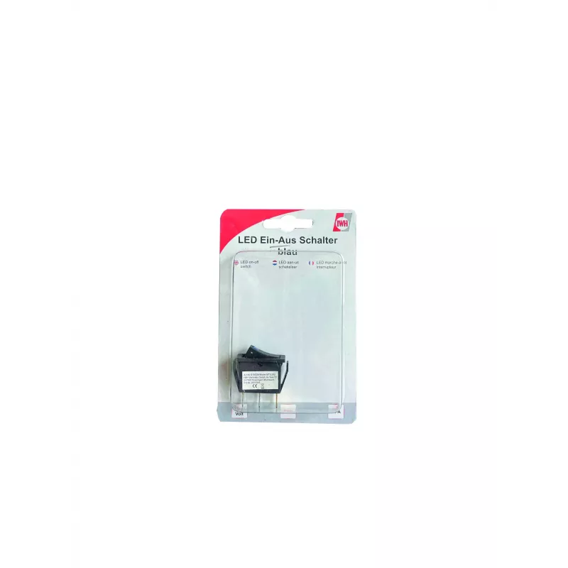 IWH Interruptor basculante rojo iluminado 12V/24V 10A ON-OFF SPST 19029