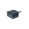 exertis Connect cable divisor de audio - conector macho estéreo de 3,5 mm a 2 conectores hembra, 0,2 m, negro 64650