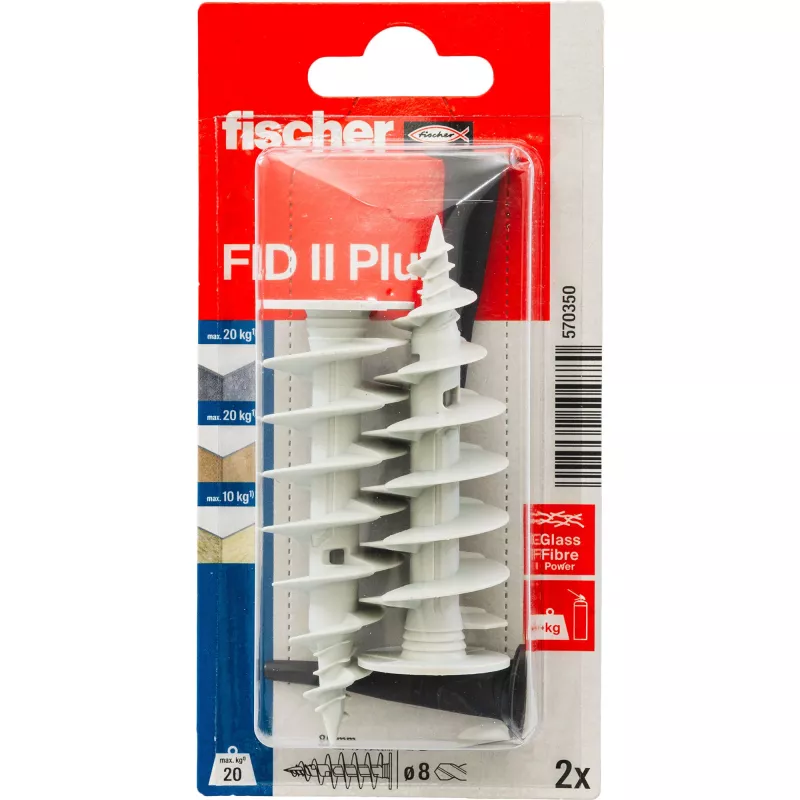 Fischer FID II Plus taco para aislamiento 80 mm, 2 uds. 570350