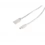 EXERTIS CONNECT Cable de carga y sincronización USB A a Type-C 3.1 acero plateado 1,6m 39910217
