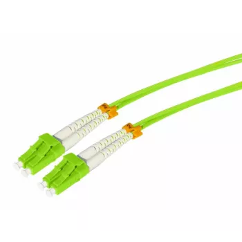 Tecline HD Cable de conexión de fibra óptica OM5 LC dúplex a LC dúplex multimodo, 50/125 µm, verde lima, 25 m 796LL25