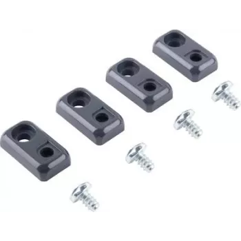 BOPLA Bobuce Juego de soportes de montaje en pared, policarbonato, gris grafito RAL 7024, 4 uds. 96510004