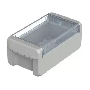 BOPLA Euromas II Carcasa de pared, policarbonato, gris claro (RAL 7035), 60 x 80 x 151 mm, IP65, IK07 96023125