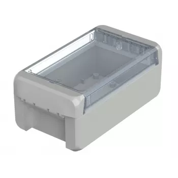 BOPLA Euromas II Carcasa de pared, policarbonato, gris claro (RAL 7035), 60 x 80 x 151 mm, IP65, IK07 96023125