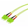 Tecline HD Cable de conexión de fibra óptica, OM5 multimodo, SC dúplex a SC dúplex, verde lima, 2,0 m 796SS02