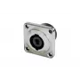 Neutrik NLT4MPXX speakON Conector hembra de montaje de 4 polos, negro, copas de soldadura, 30 A