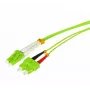 Tecline HD Cable de parcheo de fibra óptica OM5 50/125 µm multimodo LC dúplex a SC dúplex, verde lima, 15,0 m 796LS15