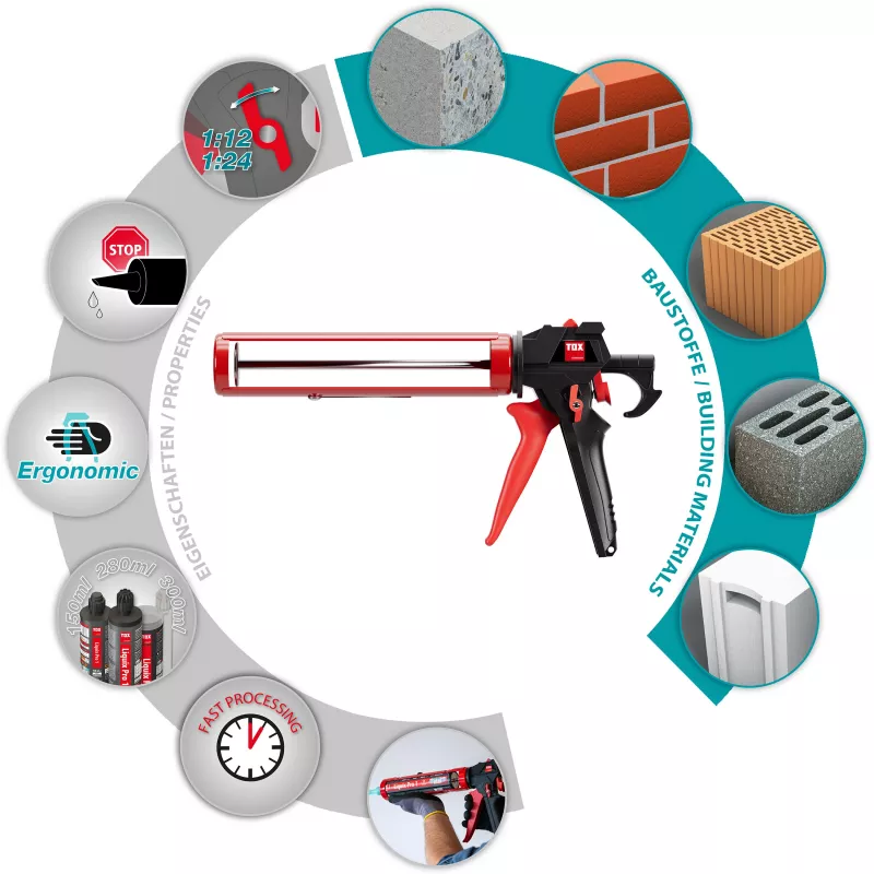TOX LIQUIX BLASTER SWITCH Pistola manual para cartuchos 310 ml 12:1 08460098