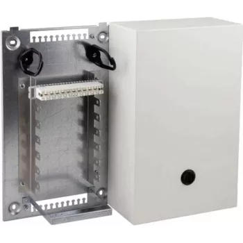 EFB-Elektronik VKA2 Caja de distribución de fibra óptica con placa base y kit de montaje VKA para 10 puertos DA, montaje en pared, gris claro 46017.1V10