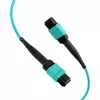 EFB Cable de parcheo MTP hembra a MTP hembra 12 fibras OM3, LSZH aqua, tipo A, 0,5 m MTPF12MTPFOM3-0,5-A