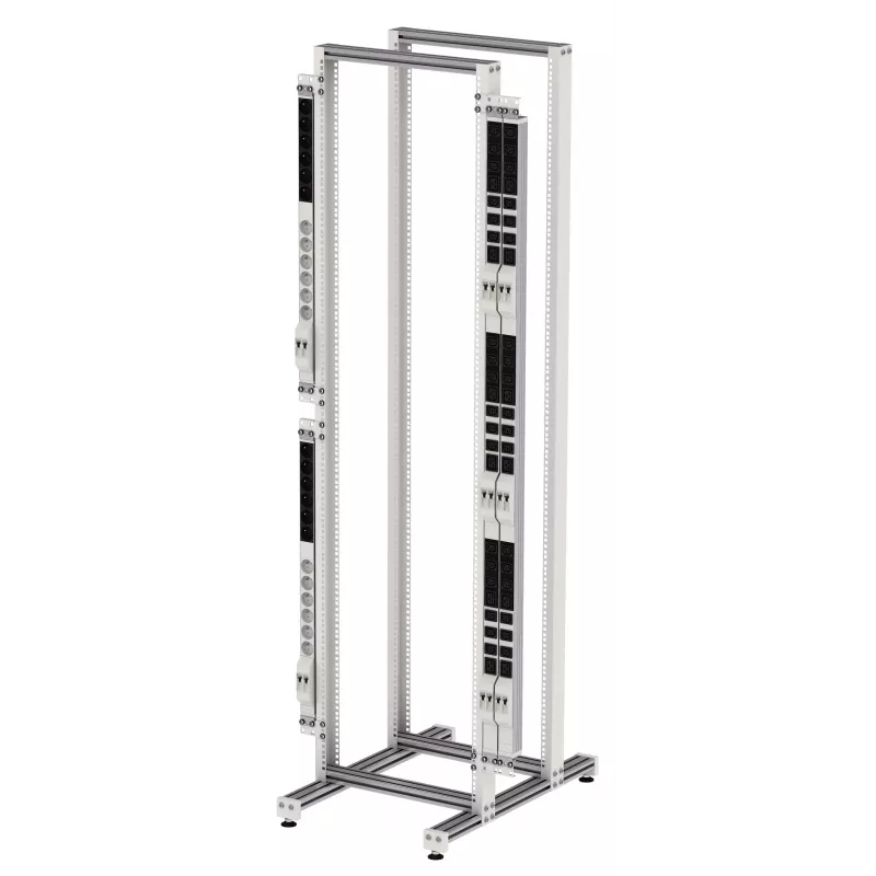 EFB PRO-PDU01.GR Set de escuadras de montaje para PDU, 1 U, RAL 7035 gris claro, 2 uds.