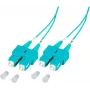 EFB Elektronik SCSCOM3DAQ2 Cable de parcheo de fibra óptica dúplex SC OM3 multimodo, LSZH aguamarina, 2 m