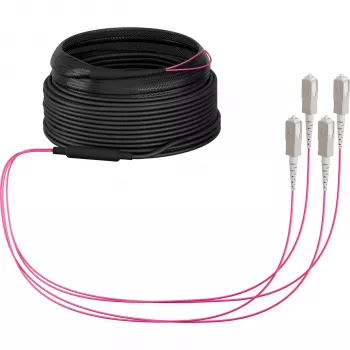 EFB Elektronik Cable troncal de fibra óptica OM4 multimodo, 4 fibras, SC a SC, 30 m, LSZH, Dca O8301S30OM4