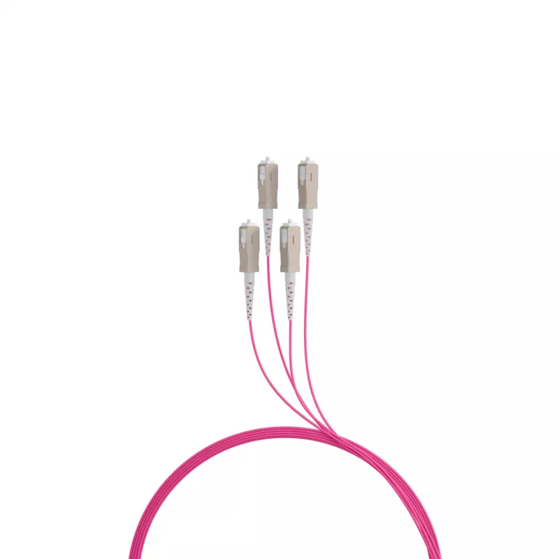 EFB Elektronik Cable troncal de fibra óptica OM4 multimodo, 4 fibras, SC a SC, 30 m, LSZH, Dca O8301S30OM4