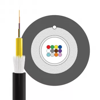 INFRALAN U-DQ(ZN)BH OM3 12G (1x12) Eca 2000N LSZH Cable de fibra óptica negro 5,8mm 54512.1D-E2
