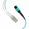 EFB MTP a LC 12 fibras OM3 LSZH cable de conexión fan-out Aqua, 7,5 m MTPF12LCOM3-7,5