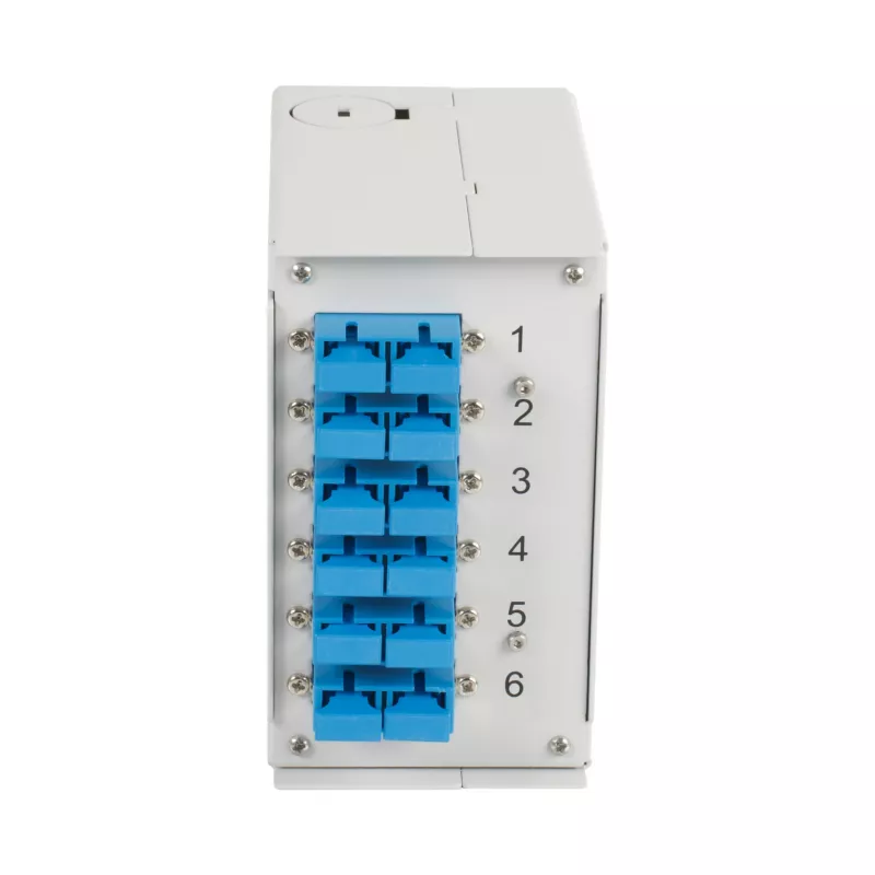 EFB Elektronik Caja para carril DIN OS2 6x acoplador SC dúplex sin pigtails (BHS60223.6)