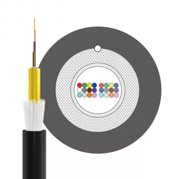 INFRALAN U-DQ(ZN)BH OM4 24G cable de fibra óptica, 24 fibras, Eca, 2000N, LSZH, negro, 5,8 mm 54524.2D-E2
