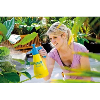 GLORIA Hobby 100 pulverizador de presión manual 1,3 L azul amarillo plástico latón/plástico 3 bar 000015.0000
