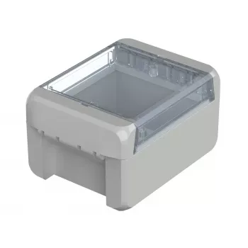 BOPLA EUROMAS II carcasa de pared, policarbonato, gris claro (RAL 7035), 113 x 80 x 60 mm, IP65, IK07, UL 94 V-0 96022125
