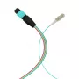 MPO-PLUS (M) a LC cable fanout OM3 12 fibras tipo B LSZH aqua 0,4 m MPOM12LCOM3-0,4