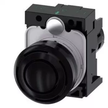 Siemens SIRIUS ACT 3SU1200-6KB10-1AA0 Avisador acústico, 22 mm redondo, plástico, negro, 24 V AC/DC, IP66/IP67/IP69K