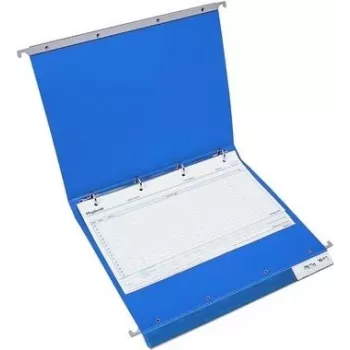 BOI Dokutech Carpeta colgante para historial de pacientes, anillo 4 Economy Click-Line, azul, A4, 30 mm de lomo 9109-00001-B