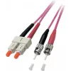 EFB Electrónica Cable dúplex SC-ST 50/125µm OM4 LSZH Erika violeta 3,0mm 20m O0347.20