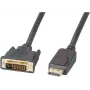 EFB Elektronik Cable DisplayPort a DVI-D, 2 m, negro, moldeado, tornillos moleteados K5564SW.2