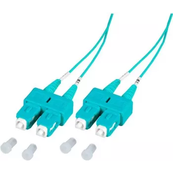EFB Elektronik O7413.1-1.2 Cable de fibra óptica SC a SC dúplex OM3 LSZH aqua 1m SCSCOM3DAQ1