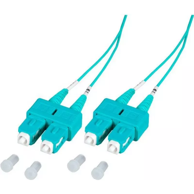 EFB Elektronik O7413.1-1.2 Cable de fibra óptica SC a SC dúplex OM3 LSZH aqua 1m SCSCOM3DAQ1