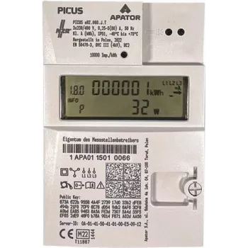 NZR Contador de corriente trifásica 3 x 230/400V 5(60)A certificado MID 23030627