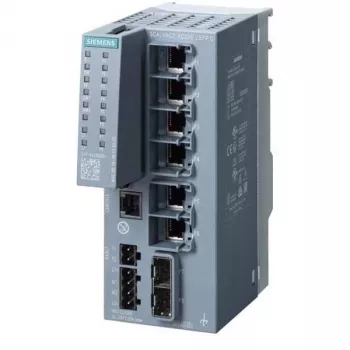 Siemens SCALANCE XC206-2SFP G Switch Ethernet industrial gestionado, 6x Gigabit RJ45, 2x SFP, carril DIN, 24V DC, -40 a 70°C 6GK52062GS002AC2