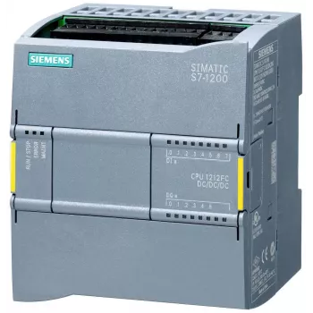 Siemens SIMATIC S7-1200F CPU 1212 FC CPU compacta, 8 DI/4 DO/2 AI, PROFINET, 100 KB de memoria de programa, DC/DC/DC, Fail-Safe 6ES72121AF400XB0
