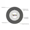 INFRALAN U-DQ(ZN)BH OS2 24E (1x24) Eca 3000N LSZH negro, 7,5 mm cable de fibra óptica G657A1 54424D1E-CPR