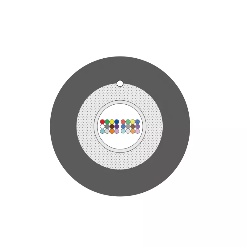 INFRALAN U-DQ(ZN)BH OM4 24G cable de fibra óptica para interior y exterior, 24 fibras, Eca, 3000N, LSZH negro, 7,5 mm 54524D2E-CPR