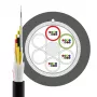 INFRALAN U-DQ(ZN)BH OS2 48E (4x12) Eca 5000N LSZH negro 11,2 mm cable de fibra óptica G657A1 54448.1D-E5