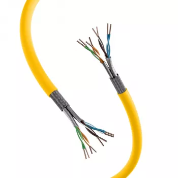 INFRALAN Cat.7A 1250 AWG22 S/FTP 4P CPR Dca 25Gbit/s ready amarillo colza RAL1021, 500m 999833.500-CPR