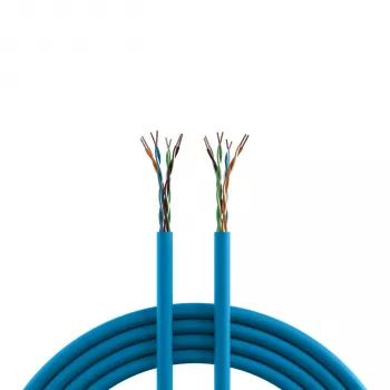INFRALAN Cat.6A 500 MHz U/UTP cable de instalación de 4 pares, AWG23, CPR B2ca, RAL5015 azul, 305m 99960.305-CPR