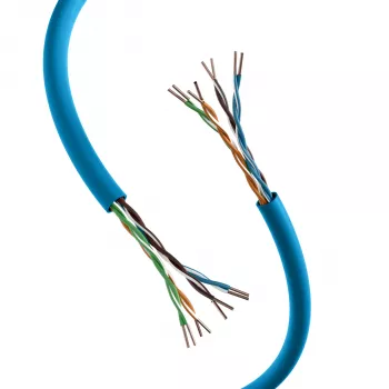 INFRALAN Cat.6A 500 MHz U/UTP cable de instalación de 4 pares, AWG23, CPR B2ca, RAL5015 azul, 305m 99960.305-CPR