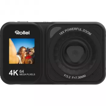 Rollei Compactline 64 Dual Screen cámara digital – 14MP, zoom 5x, negro